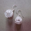 Thai Hill Tribe Earrings Fine Silver Dangle Weave Balls Hooks CS916052