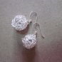 Thai Hill Tribe Earrings Fine Silver Dangle Weave Balls Hooks CS916052