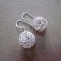 Thai Hill Tribe Earrings Fine Silver Dangle Weave Balls Hooks CS916052