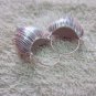 Thai Hill Tribe Earrings Fine Silver Dangle Scratch Hearts CS1716051
