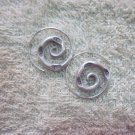 Thai Hill Tribe Earrings Fine Silver Spiral coils Eyes Stamp CS1916052