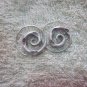 Thai Hill Tribe Earrings Fine Silver Spiral coils Eyes Stamp CS1916052