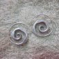 Thai Hill Tribe Earrings Fine Silver Spiral coils Eyes Stamp CS1916052