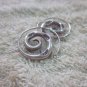Thai Hill Tribe Earrings Fine Silver Spiral coils Eyes Stamp CS1916052