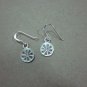 Thai Hill Tribe Earrings Fine Silver Vintage Circle Turbine Engrave CS44604