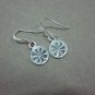 Thai Hill Tribe Earrings Fine Silver Vintage Circle Turbine Engrave CS44604