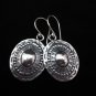 Thai Hill Tribe Earrings Fine Silver Vintage Oval Design engraved E136