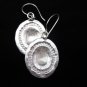 Thai Hill Tribe Earrings Fine Silver Vintage Oval Design engraved E136