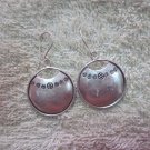 Thai Hill Tribe Earrings Fine Silver Dangle Round Dots Stamp CS1716052