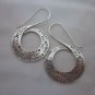 Thai Hill Tribe Earrings Fine Silver Tribal Bali Style S Spiral Roll Swirl BOHO