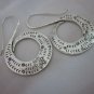 Thai Hill Tribe Earrings Fine Silver Tribal Bali Style S Spiral Roll Swirl BOHO