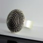Fine Silver Rings Hill tribe Karen Argento Anello Band Tribal Engrave Spiral L38