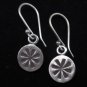Thai Hill Tribe Earrings Fine Silver Ohrringe Argento Wind mill marked Round