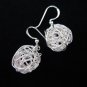 Fine Silver Earrings Ohrringe Schmuck Argento Wire weaves Ball Net embroider