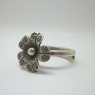 Fine Silver Rings Hill tribe Argento Anello Band Tribal Cute Flowers Adjustable