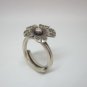 Fine Silver Rings Hill tribe Argento Anello Band Tribal Cute Flowers Adjustable