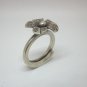 Fine Silver Rings Hill tribe Argento Anello Band Tribal Cute Flowers Adjustable