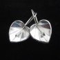 Thai Hill Tribe Earrings Fine Silver Dangle Poh Leaf by Leelaveera