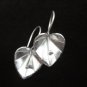 Thai Hill Tribe Earrings Fine Silver Dangle Poh Leaf by Leelaveera