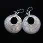 Fine Silver Earrings Hill tribe Karen Dangle Hooks Tribal BOHO Ethno Round Shape