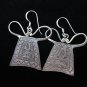 Thai Hill Tribe Earrings Fine Silver Heart Locked old traditional faithful