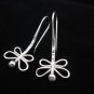 Thai Hill Tribe Earrings Fine Silver Handmade Dragonfly shaped head down