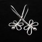 Thai Hill Tribe Earrings Fine Silver Handmade Dragonfly shaped head down