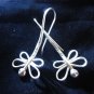 Thai Hill Tribe Earrings Fine Silver Handmade Dragonfly shaped head down