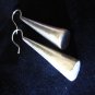 Thai Hill Tribe Earrings Fine Silver Handmade long flat stick white color