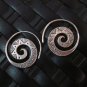 Thai Hill Tribe Earrings Fine Silver argento orecchini oorbellen Spiral engrave