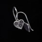 Fine Fashion Silver Earrings Hill Tribe Snow Flakes engraved Heart shaped x3pair