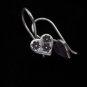 Fine Fashion Silver Earrings Hill Tribe Snow Flakes engraved Heart shaped x3pair