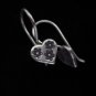Fine Fashion Silver Earrings Hill Tribe Snow Flakes engraved Heart shaped x3pair