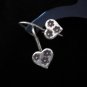 Fine Fashion Silver Earrings Hill Tribe Snow Flakes engraved Heart shaped x3pair