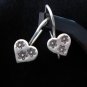 Fine Fashion Silver Earrings Hill Tribe Snow Flakes engraved Heart shaped x3pair