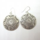 Thai Hill Tribe Earrings Fine Silver Floral Firework Fantasy Stylish Round