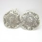 Thai Hill Tribe Earrings Fine Silver Floral Firework Fantasy Stylish Round