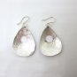 Thai Hill Tribe Earrings Fine Silver Floral Lotus Drop Dangle Vintage Craft