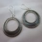 Thai Hill Tribe Earrings Fine Silver Tribal BOHO Trendy Gypsy Round