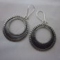 Thai Hill Tribe Earrings Fine Silver Tribal BOHO Trendy Gypsy Round