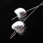 Fine silver Earrings Hill tribe Thai karen Handmade Long Hooks Theme