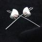 Fine silver Earrings Hill tribe Thai karen Handmade Long Hooks Theme