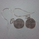 Thai Hill Tribe Earrings Fine Silver Spiral Ethno Argento Orecchini Dangle
