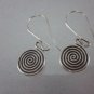 Thai Hill Tribe Earrings Fine Silver Spiral Ethno Argento Orecchini Dangle