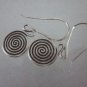 Thai Hill Tribe Earrings Fine Silver Spiral Ethno Argento Orecchini Dangle