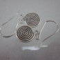Thai Hill Tribe Earrings Fine Silver Spiral Ethno Argento Orecchini Dangle