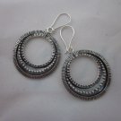 Thai Hill Tribe Earrings Fine Silver BOHO Vintage Hipster Gypsy Style