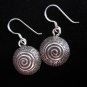 Thai Hill Tribe Earrings Fine Silver Ethno Silber Ohrringe Spiral Round Dome