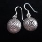Thai Hill Tribe Earrings Fine Silver Ethno Silber Ohrringe Spiral Round Dome