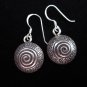 Thai Hill Tribe Earrings Fine Silver Ethno Silber Ohrringe Spiral Round Dome